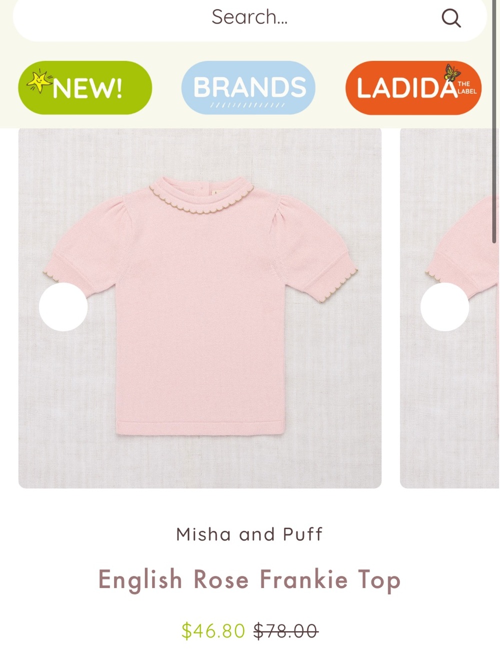 Misha and Puff English Rose Frankie Top 12-18M